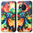 Custodia Portafoglio In Pelle Fantasia Modello Cover con Supporto S02D per Sharp Aquos R8s Multicolore