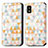 Custodia Portafoglio In Pelle Fantasia Modello Cover con Supporto S02D per Sharp Aquos wish3