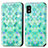 Custodia Portafoglio In Pelle Fantasia Modello Cover con Supporto S02D per Sharp Aquos wish3