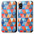 Custodia Portafoglio In Pelle Fantasia Modello Cover con Supporto S02D per Sharp Aquos wish3