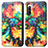 Custodia Portafoglio In Pelle Fantasia Modello Cover con Supporto S02D per Sony Xperia 10 IV Multicolore