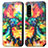 Custodia Portafoglio In Pelle Fantasia Modello Cover con Supporto S02D per Sony Xperia 5 III SO-53B Multicolore