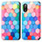 Custodia Portafoglio In Pelle Fantasia Modello Cover con Supporto S02D per Sony Xperia Ace II Colorato