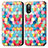 Custodia Portafoglio In Pelle Fantasia Modello Cover con Supporto S02D per Sony Xperia Ace II SO-41B