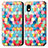 Custodia Portafoglio In Pelle Fantasia Modello Cover con Supporto S02D per Sony Xperia Ace III