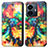 Custodia Portafoglio In Pelle Fantasia Modello Cover con Supporto S02D per Vivo iQOO Z6 Lite 5G Multicolore