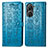 Custodia Portafoglio In Pelle Fantasia Modello Cover con Supporto S03D per Asus Zenfone 9 Blu