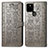 Custodia Portafoglio In Pelle Fantasia Modello Cover con Supporto S03D per Google Pixel 5a 5G Grigio