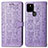 Custodia Portafoglio In Pelle Fantasia Modello Cover con Supporto S03D per Google Pixel 5a 5G Viola