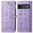 Custodia Portafoglio In Pelle Fantasia Modello Cover con Supporto S03D per Google Pixel 6 5G Viola