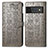 Custodia Portafoglio In Pelle Fantasia Modello Cover con Supporto S03D per Google Pixel 6 Pro 5G Grigio