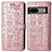 Custodia Portafoglio In Pelle Fantasia Modello Cover con Supporto S03D per Google Pixel 7 5G Oro Rosa