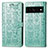 Custodia Portafoglio In Pelle Fantasia Modello Cover con Supporto S03D per Google Pixel 7 Pro 5G Verde