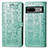 Custodia Portafoglio In Pelle Fantasia Modello Cover con Supporto S03D per Google Pixel 7a 5G Verde