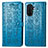 Custodia Portafoglio In Pelle Fantasia Modello Cover con Supporto S03D per Huawei Enjoy 50 Blu