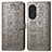 Custodia Portafoglio In Pelle Fantasia Modello Cover con Supporto S03D per Huawei Honor 50 SE 5G Grigio