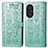 Custodia Portafoglio In Pelle Fantasia Modello Cover con Supporto S03D per Huawei Honor 50 SE 5G Verde