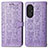 Custodia Portafoglio In Pelle Fantasia Modello Cover con Supporto S03D per Huawei Honor 50 SE 5G Viola