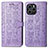 Custodia Portafoglio In Pelle Fantasia Modello Cover con Supporto S03D per Huawei Honor 60 SE 5G Viola