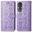 Custodia Portafoglio In Pelle Fantasia Modello Cover con Supporto S03D per Huawei Honor 80 5G Viola