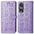 Custodia Portafoglio In Pelle Fantasia Modello Cover con Supporto S03D per Huawei Honor 80 Pro 5G Viola