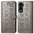 Custodia Portafoglio In Pelle Fantasia Modello Cover con Supporto S03D per Huawei Honor 90 Lite 5G Grigio