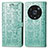 Custodia Portafoglio In Pelle Fantasia Modello Cover con Supporto S03D per Huawei Honor Magic4 Pro 5G Verde