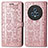 Custodia Portafoglio In Pelle Fantasia Modello Cover con Supporto S03D per Huawei Honor Magic5 5G Oro Rosa