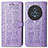 Custodia Portafoglio In Pelle Fantasia Modello Cover con Supporto S03D per Huawei Honor Magic5 5G Viola