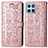 Custodia Portafoglio In Pelle Fantasia Modello Cover con Supporto S03D per Huawei Honor X6