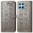 Custodia Portafoglio In Pelle Fantasia Modello Cover con Supporto S03D per Huawei Honor X6 5G Grigio