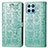 Custodia Portafoglio In Pelle Fantasia Modello Cover con Supporto S03D per Huawei Honor X6 5G Verde