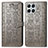 Custodia Portafoglio In Pelle Fantasia Modello Cover con Supporto S03D per Huawei Honor X8 4G Grigio