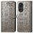 Custodia Portafoglio In Pelle Fantasia Modello Cover con Supporto S03D per Huawei Nova 9 Grigio