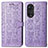 Custodia Portafoglio In Pelle Fantasia Modello Cover con Supporto S03D per Huawei Nova 9 Pro Viola