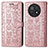 Custodia Portafoglio In Pelle Fantasia Modello Cover con Supporto S03D per Huawei Nova Y91 Oro Rosa