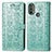 Custodia Portafoglio In Pelle Fantasia Modello Cover con Supporto S03D per Motorola Moto E20 Verde