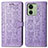 Custodia Portafoglio In Pelle Fantasia Modello Cover con Supporto S03D per Motorola Moto Edge (2023) 5G Viola