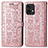 Custodia Portafoglio In Pelle Fantasia Modello Cover con Supporto S03D per Motorola Moto Edge 40 Pro 5G Oro Rosa