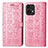 Custodia Portafoglio In Pelle Fantasia Modello Cover con Supporto S03D per Motorola Moto Edge 40 Pro 5G Rosa