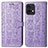 Custodia Portafoglio In Pelle Fantasia Modello Cover con Supporto S03D per Motorola Moto Edge 40 Pro 5G Viola