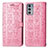 Custodia Portafoglio In Pelle Fantasia Modello Cover con Supporto S03D per Motorola Moto Edge Lite 5G Rosa