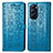 Custodia Portafoglio In Pelle Fantasia Modello Cover con Supporto S03D per Motorola Moto Edge Plus (2022) 5G Blu