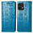 Custodia Portafoglio In Pelle Fantasia Modello Cover con Supporto S03D per Motorola Moto Edge Plus (2023) 5G Blu