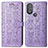 Custodia Portafoglio In Pelle Fantasia Modello Cover con Supporto S03D per Motorola Moto G Power (2022) Viola