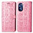 Custodia Portafoglio In Pelle Fantasia Modello Cover con Supporto S03D per Motorola Moto G Stylus (2022) 5G Rosa