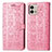 Custodia Portafoglio In Pelle Fantasia Modello Cover con Supporto S03D per Motorola Moto G Stylus (2023) 4G Rosa