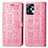 Custodia Portafoglio In Pelle Fantasia Modello Cover con Supporto S03D per Motorola Moto G13 Rosa