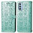 Custodia Portafoglio In Pelle Fantasia Modello Cover con Supporto S03D per Motorola Moto G51 5G Verde