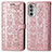 Custodia Portafoglio In Pelle Fantasia Modello Cover con Supporto S03D per Motorola Moto G52j 5G